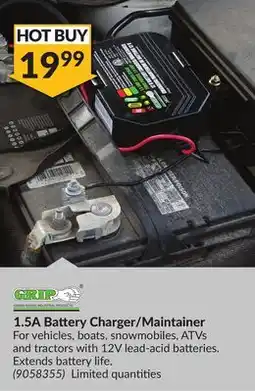 Princess Auto 1.5A Battery Charger/Maintainer offer