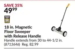 Princess Auto 18 in. Magnetic Floor Sweeper with Release Handle offer