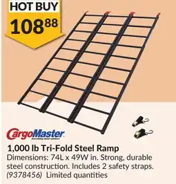 Princess Auto 1,000 lb Tri-Fold Steel Ramp offer