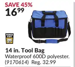 Princess Auto 14 in. Tool Bag offer