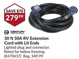 Princess Auto 30 ft50A RV Extension Cord with Lit Ends offer