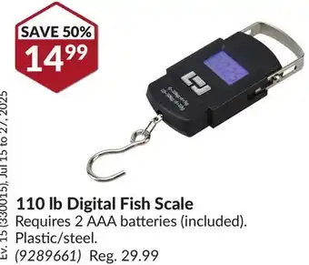 Princess Auto 110 lb Digital Fish Scale offer