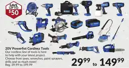 Princess Auto 20V Power Fist Cordless Tools offer