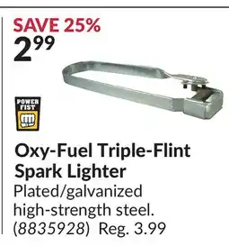 Princess Auto Oxy-Fuel Triple-Flint Spark Lighter offer