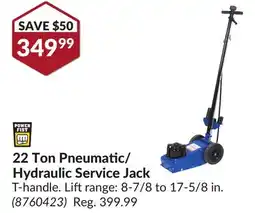 Princess Auto Power Fist 22 Ton Pneumatic/ Hydraulic Service Jack offer