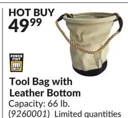 Princess Auto Tool Bag with Leather Bottom offer