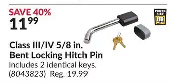 Princess Auto Class III/IV 5/8 in. Bent Locking Hitch Pin offer