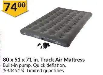 Princess Auto 80 x 51 x 71 in. Truck Air Mattress offer