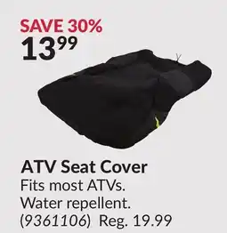 Princess Auto ATV Seat Cover offer