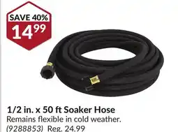 Princess Auto 1/2 in. x 50 ftSoaker Hose offer