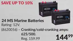 Princess Auto 24 MS Marine Batteries offer