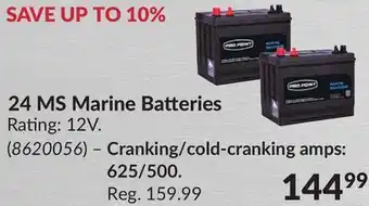 Princess Auto 24 MS Marine Batteries offer