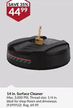 Princess Auto 14 in. Surface Cleaner offer