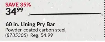 Princess Auto 60 in. Lining Pry Bar offer