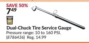 Princess Auto Dual-Chuck Tire Service Gauge offer