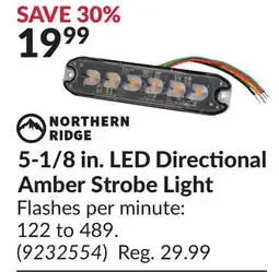 Princess Auto 5-1/8 in. LED Directional Amber Strobe Light offer