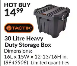 Princess Auto 30 Litre Heavy Duty Storage Box offer
