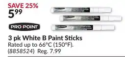 Princess Auto PROPOINT 3 pk White B Paint Sticks offer
