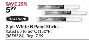 Princess Auto PROPOINT 3 pk White B Paint Sticks offer