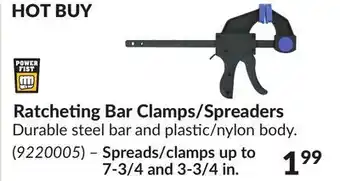 Princess Auto Ratcheting Bar Clamps/Spreaders – Spreads/clamps up to 7-3/4 and 3-3/4 in offer