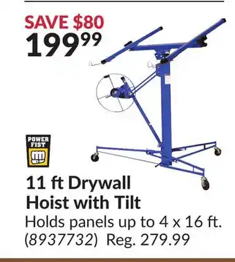 Princess Auto 11 ftDrywall Hoist with Tilt offer
