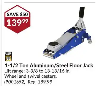 Princess Auto 1-1/2 Ton Aluminum/Steel Floor Jack offer