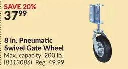 Princess Auto 8 in. Pneumatic Swivel Gate Wheel offer