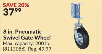 Princess Auto 8 in. Pneumatic Swivel Gate Wheel offer