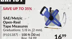 Princess Auto SAE/Metric Open-Reel Tape Measures offer