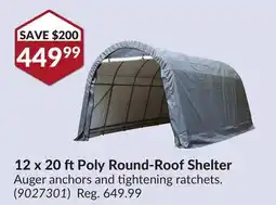 Princess Auto 12 x 20 ftPoly Round-Roof Shelter offer
