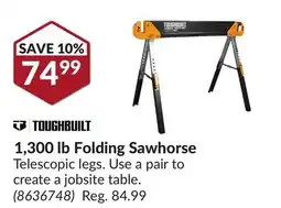 Princess Auto 1,300 lb Folding Sawhorse offer