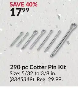 Princess Auto 290 pc Cotter Pin Kit offer