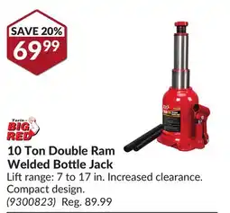 Princess Auto 10 Ton Double Ram Welded Bottle Jack offer