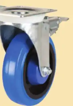 Princess Auto 5 in. Elastic Rubber Casters Swivel with Brake offer