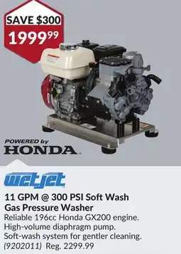 Princess Auto 11 GPM @ 300 PSI SoftWash Gas Pressure Washer offer
