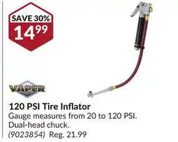 Princess Auto 120 PSI Tire Inflator offer