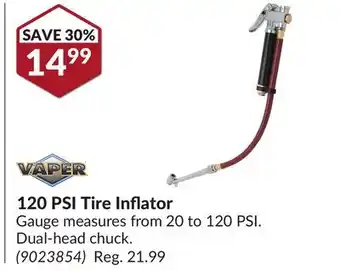 Princess Auto 120 PSI Tire Inflator offer