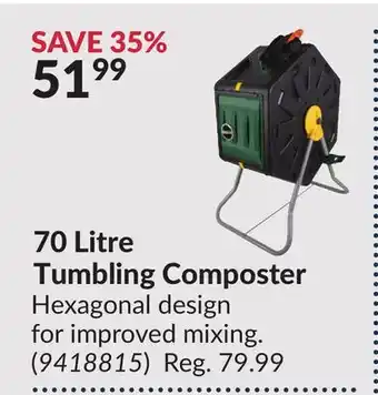 Princess Auto 70 Litre Tumbling Composter offer