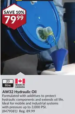 Princess Auto AW32 Hydraulic Oil offer