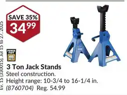 Princess Auto 3 Ton Jack Stands offer