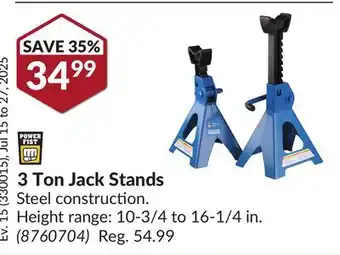 Princess Auto 3 Ton Jack Stands offer