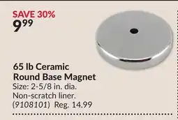 Princess Auto 65 lb Ceramic Round Base Magnet offer