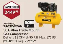 Princess Auto 30 Gallon Truck-Mount Gas Compressor offer