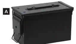 Princess Auto 50-Cal. Steel Ammo Boxes Steel construction., Army Black offer
