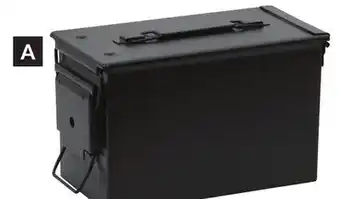 Princess Auto 50-Cal. Steel Ammo Boxes Steel construction., Army Black offer