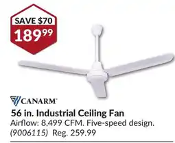 Princess Auto 56 in. Industrial Ceiling Fan offer