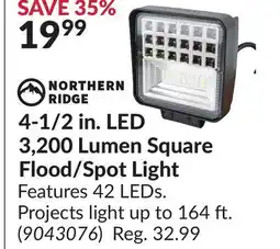 Princess Auto 4-1/2 in. LED 3,200 Lumen Square Flood/Spot Light offer