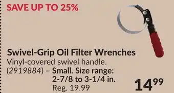 Princess Auto Swivel-Grip Oil Filter Wrenches offer