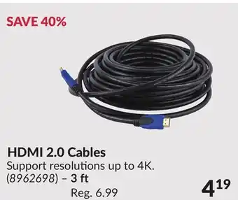 Princess Auto HDMI 2.0 Cables, 3 ft offer