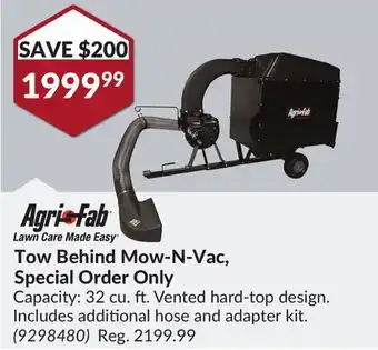 Princess Auto Tow Behind Mow-N-Vac, Special Order Only offer